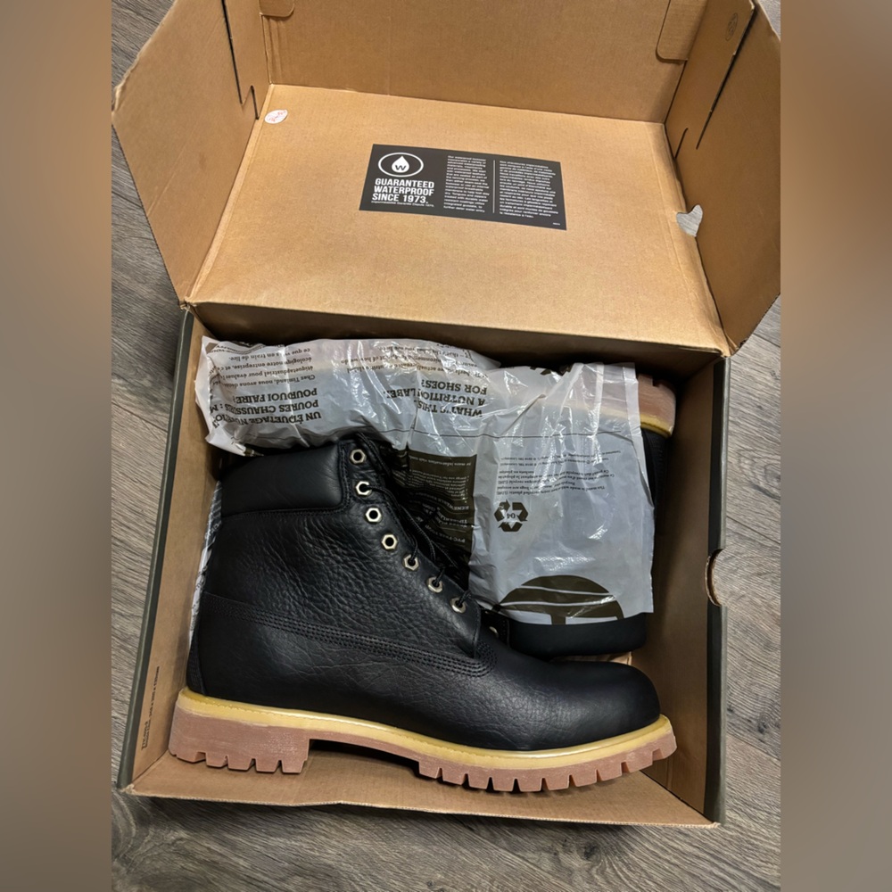 Timberland Premium Waterproof Boot Black Full Grain Mens 13 TB 0A2GFR 001